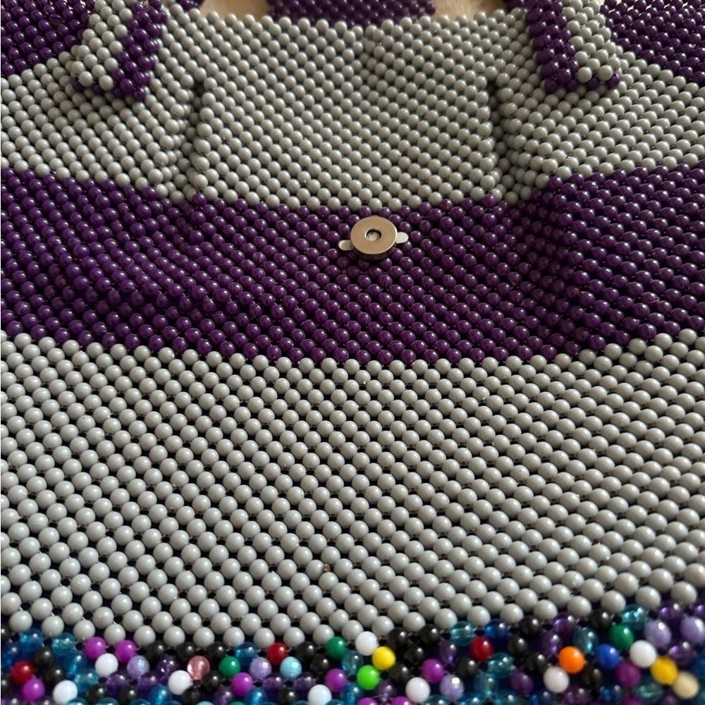 Collectible pop art purple grey bag 1960s - Picture 9 of 11